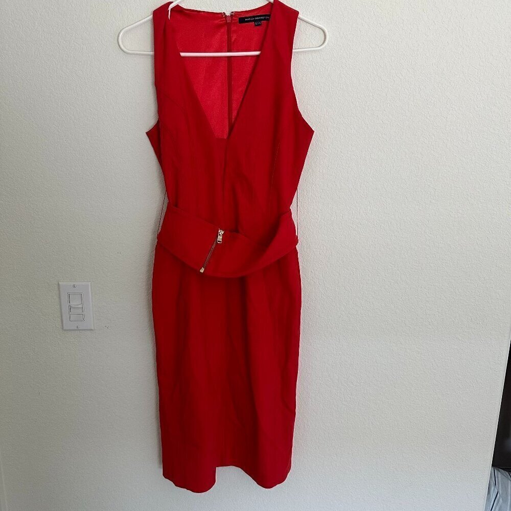 French Connection Red/Orange dress with removable belt​
